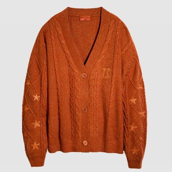 NEW Taylor Swift Life Of A Showgirl Orange Cable Knit Cardigan Sweater Box Set - Picture 5 of 16